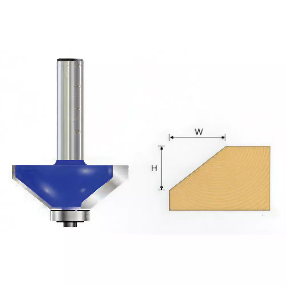 Timus TCT Brazed Chamfer Bit TT.CF 33 mm Cutting Diameter x 12 mm Shank Diameter, TT.CF.10.10