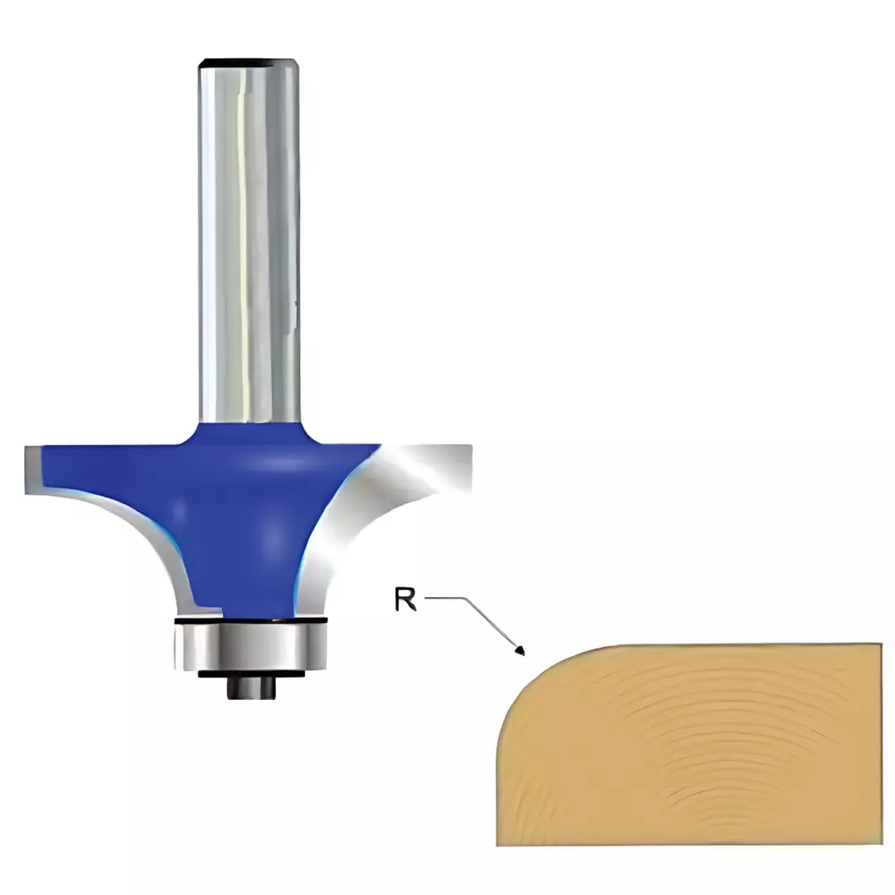 Timus TCT Brazed Corner Radius Bit TT.CR, 62.7 mm Cutting Diameter x 12 mm Shank Diameter x 31 mm Cutting Height and 25R Radius, TT.CR25.12