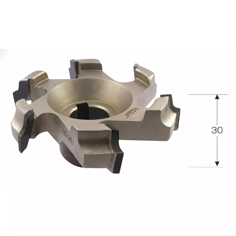 Timus TCT Brazed Edge Round Trimming Cutter Left Hand TTB.TC.104, 68 mm Diameter x 16 mm Bore & 2.5 mm Radius, TTB.TCL.104.2.5