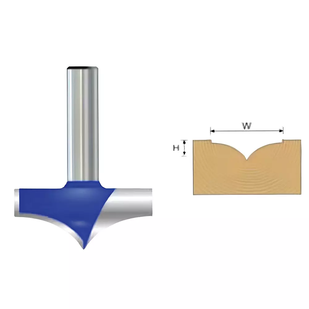Timus TCT Brazed Ovolo Point Bit TT.OP 32 mm Cutting Diameter x 12 mm Shank Diameter, TT.OP.32.12
