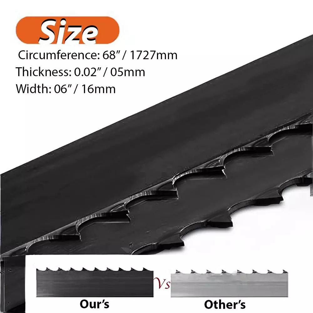 Voltz Band Saw Blade, 90 inch (228.6 cm) Blade Length and 15 mm Blade Width and 6 TPI, VZ-BS-250