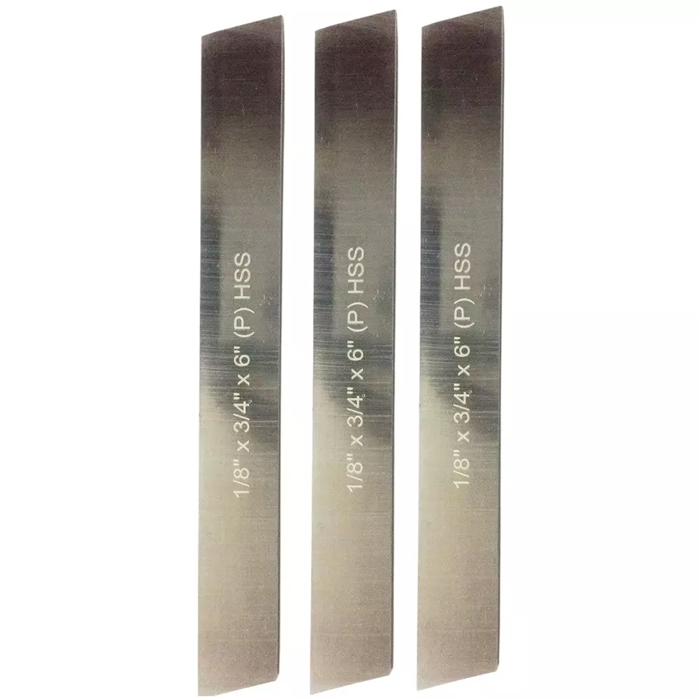 A.D INTERNATIONAL Blade Set Size 6 x 3/4 x 1/8 inch (LxWxH) for Lathe Parting Cut Off Tool Holders, XH-TKLD-L8Q6 (Set of 3)