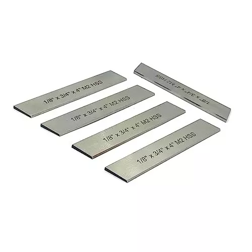 Assorts Blade High-Speed Steel 3.175x19.05x101.6 mm (1/8x3/4x4 Inch) (Pack of 5)