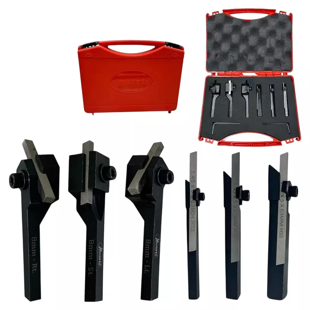 Assorts Mini Cut-Off Parting Tool Set High Speed Steel 10 mm Shank Size for Professional and Hobbyist Use