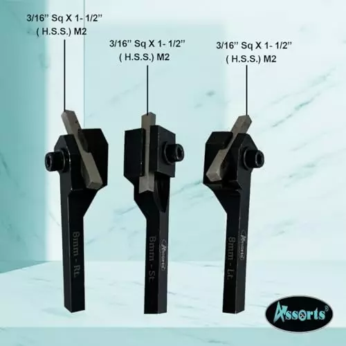 Assorts Mini Cut-Off Parting Tool Set High Speed Steel 10 mm Shank Size for Professional and Hobbyist Use