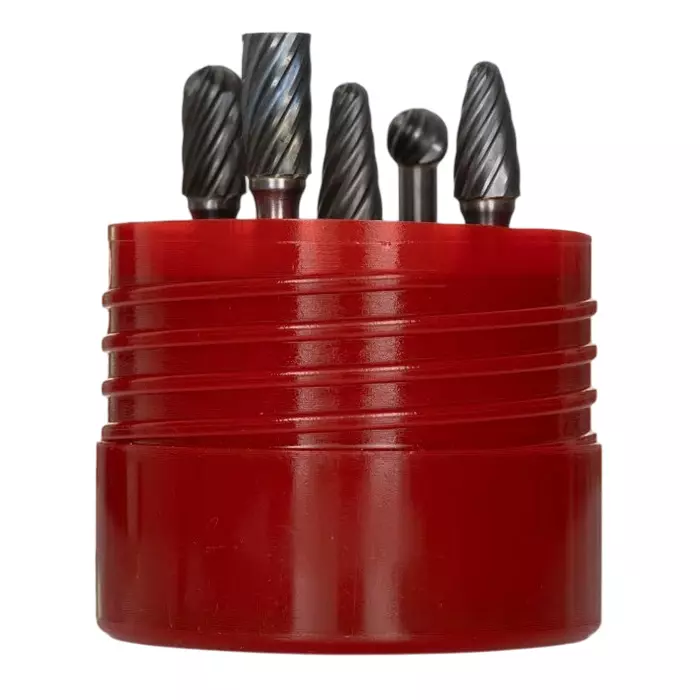 DORMER PRAMET Burr Set Ball Nosed Cone Cylinder with End Cut Tree Carbide Blade, 7059570