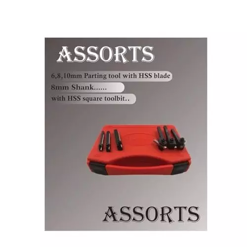 Assorts Mini Cut-Off Parting Tool Set High Speed Steel 8 mm Shank Size for Professional and Hobbyist Use