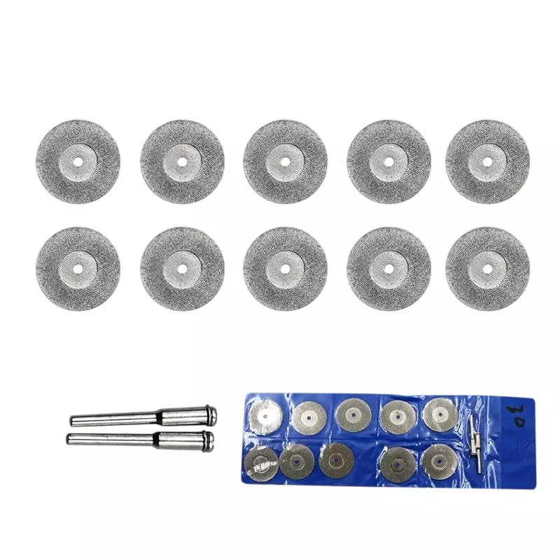 GENERIC Diamond Metal Cutting Disc Metal Wheel Saw Blades 25 mm Diamond Coated Silver (10 Pcs Set)