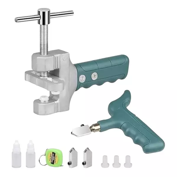 Apu Enterprise Glass Breaking Pliers and Glass Cutter With Gloves Plastic Handle Aluminium Body For Home & Professional Usage