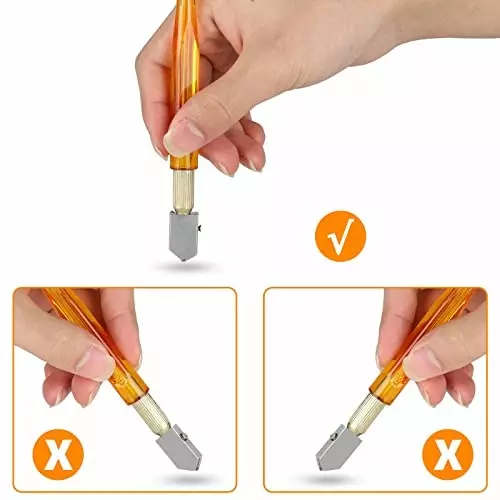 YADAV Professional Glass Cutter Tungsten Carbide Tip 160 mm for Precision Cutting of Glass & Tiles
