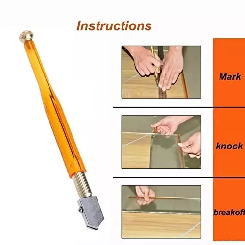 YADAV Professional Glass Cutter Tungsten Carbide Tip 160 mm for Precision Cutting of Glass & Tiles