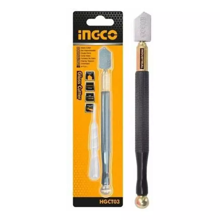 Ingco Glass Cutter Hardened Steel or Carbide Blade and 5000 m Cutting Capacity, HGCT03