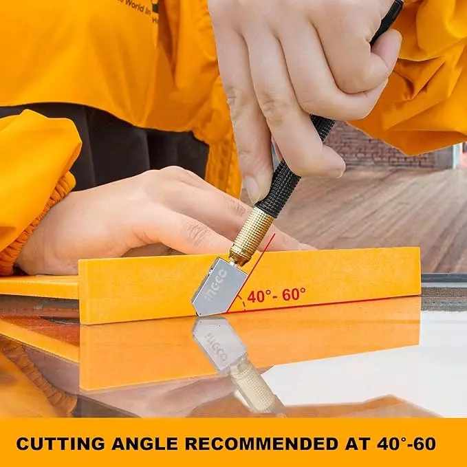 Ingco Glass Cutter Hardened Steel or Carbide Blade and 5000 m Cutting Capacity, HGCT03