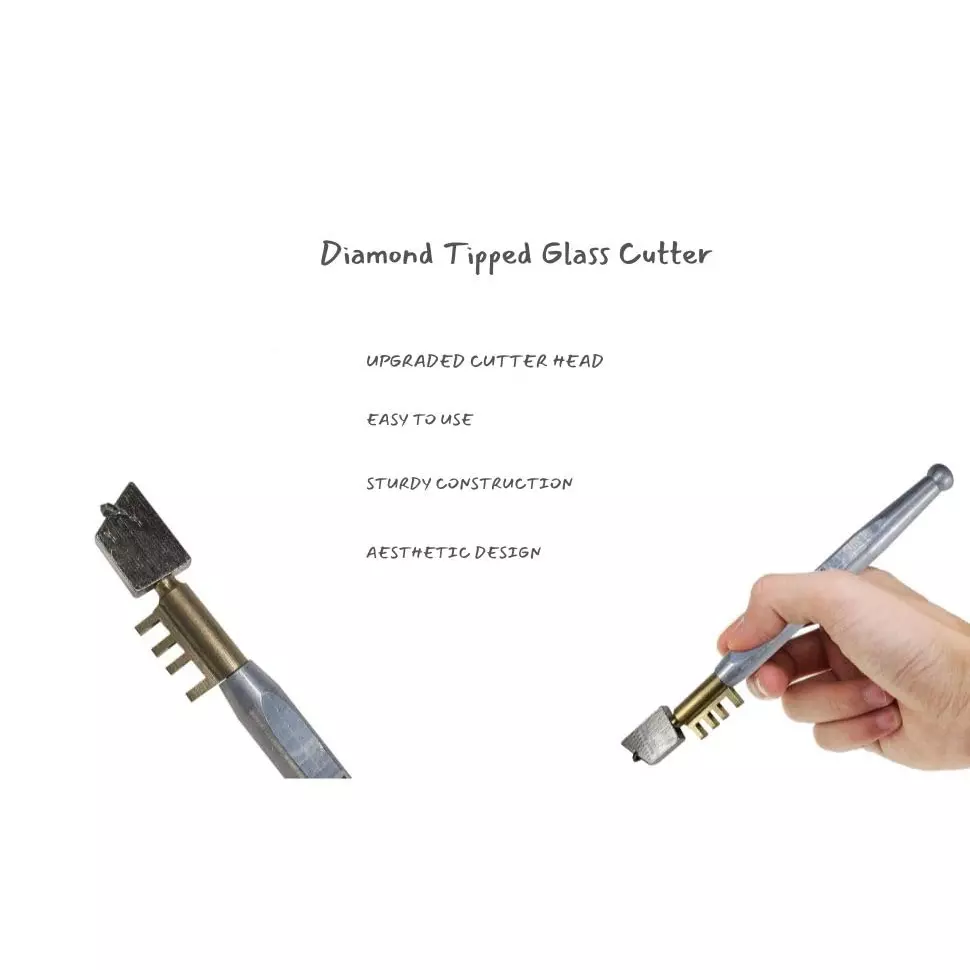 Raut Glass Cutter Pen 12 mm Cutting Thickness Dimond Tip for Cutting Glass