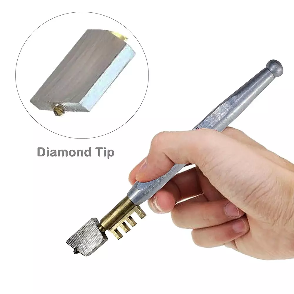 Raut Glass Cutter Pen 12 mm Cutting Thickness Dimond Tip for Cutting Glass