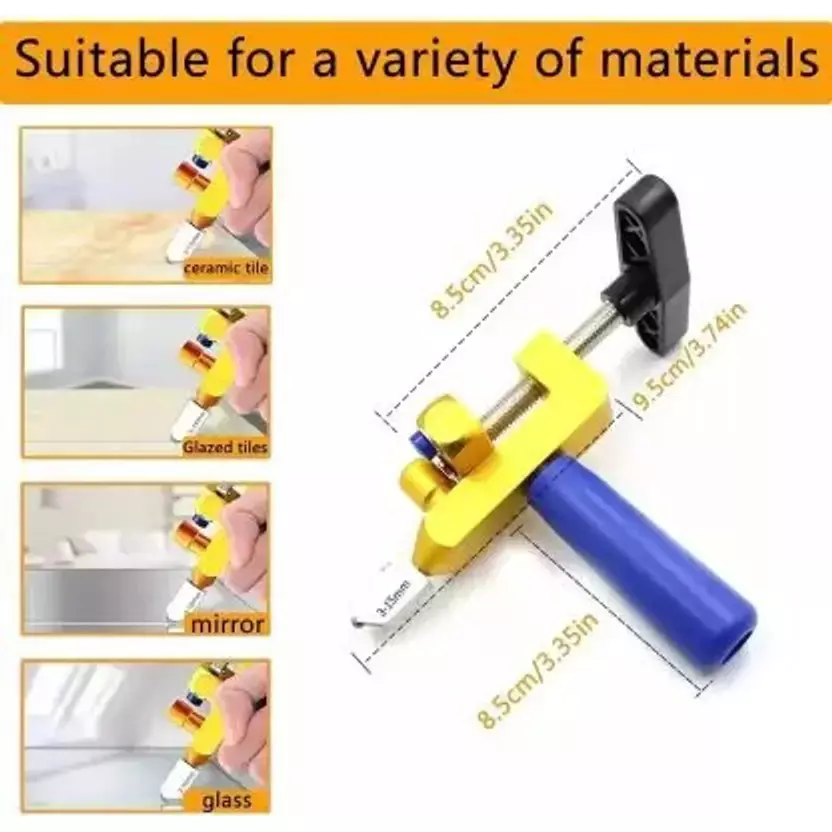 Helmik 2 in 1 Manual Tiles and Glass Cutter Kit
