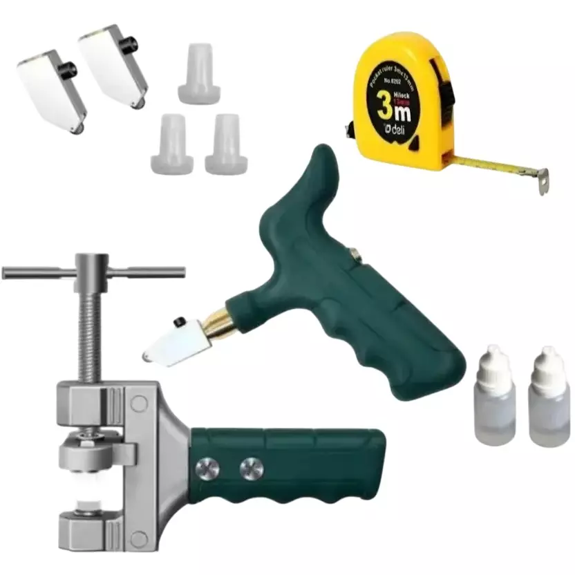 ToolsT 2 in 1 Glass & Tile Cutter with Hand Grip Divider and Lever Tool Set (15 cm)