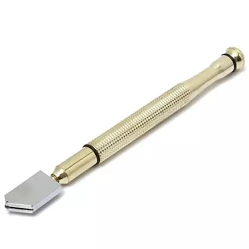 ATOZ Prime Oil Feed Glass Cutter Golden Anti-Slip Handle with Steel Blade for 2 - 19 mm Glass