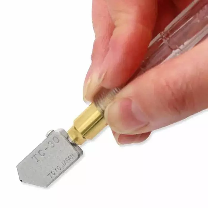 DY TOOLS Straight Glass Cutter Metal Head & Imported Carbide Cutting Tip