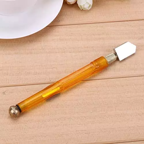 YADAV Single Diamond Glass Cutter Hard Alloy Tool 160 mm Length for Tiles, Mirror, Mosaic & Stained Glass Cutting