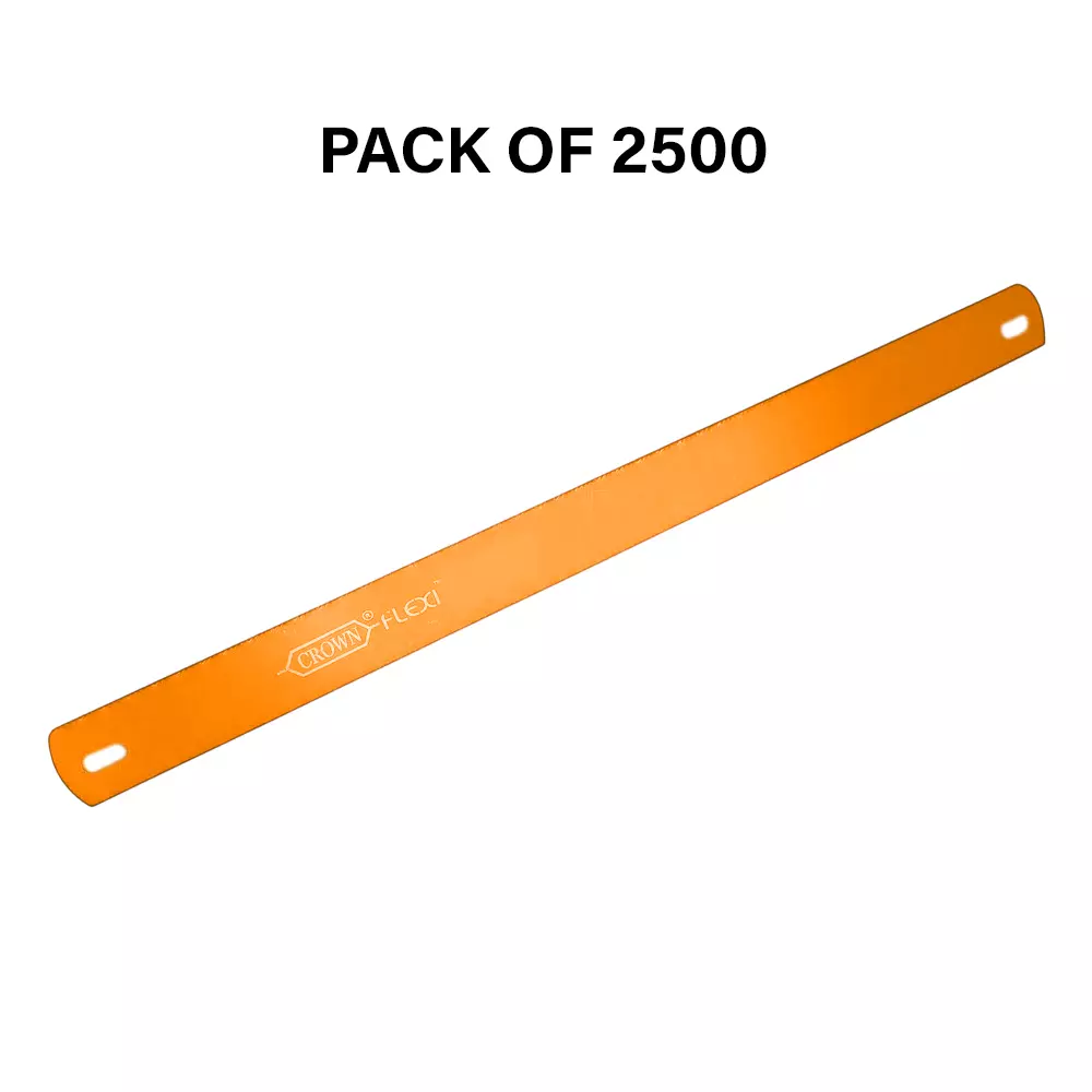Crown Eco Flexi Hacksaw Blades 24 TPI Orange Color 1/2 Inch (1.27 cm) Size C-62 for Industrial Use, (Pack of 2500 Pcs)