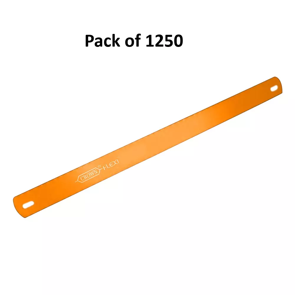 Crown Eco Flexi Hacksaw Blades 18 TPI Orange 1 Inch (2.54 cm) Size C-62 for Industrial Use, (Pack of 1250 Pcs)