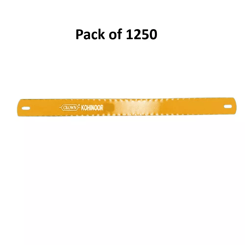 Crown Kohinoor Hacksaw Blades 14 TPI Orange 1 Inch (2.54 cm) Size C-62 for Industrial Use, (Pack of 1250 Pcs)