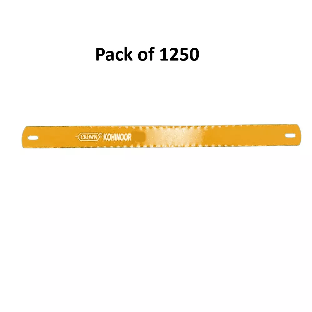 Crown Kohinoor Hacksaw Blades 18 TPI Orange 1 Inch (2.54 cm) Size C-62 for Industrial Use, (Pack of 1250 Pcs)