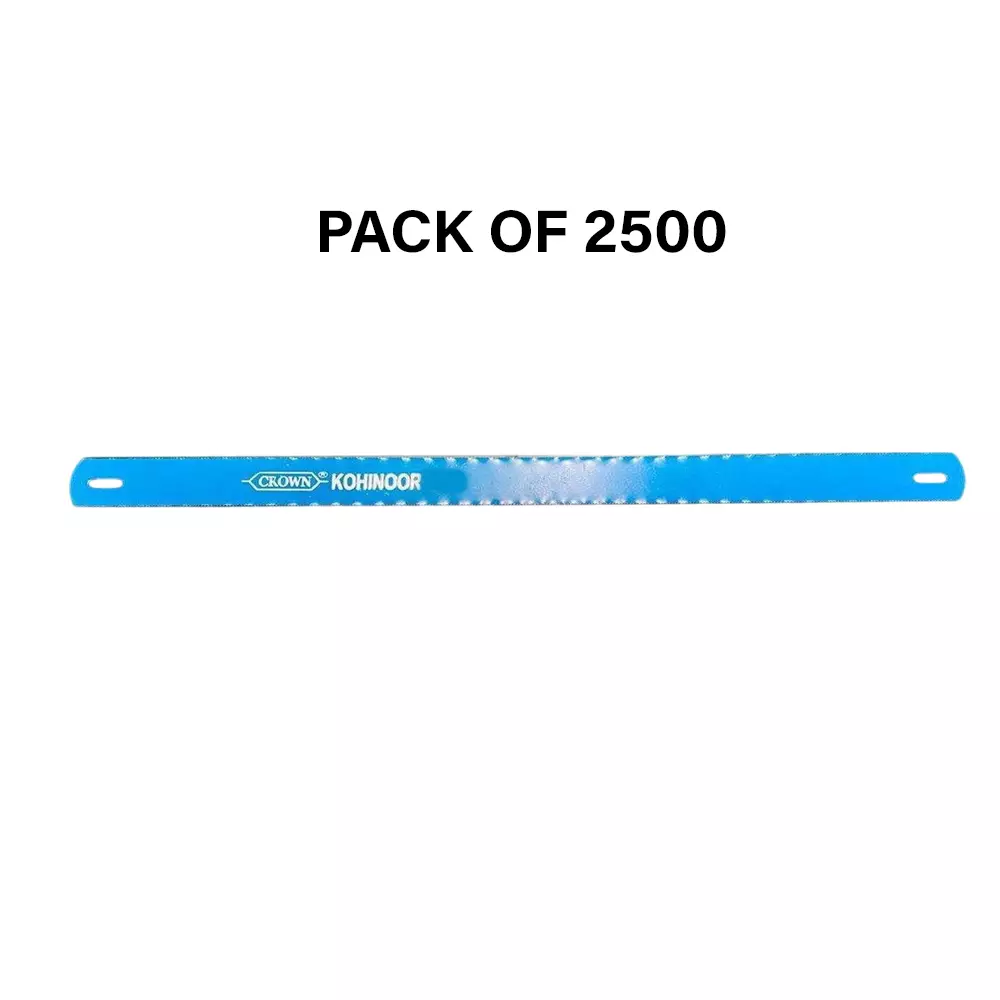 Crown Kohinoor Hacksaw Blades 24 TPI Blue Color 1/2 Inch (1.27 cm) Size C-62 for Industrial Use, (Pack of 2500 Pcs)