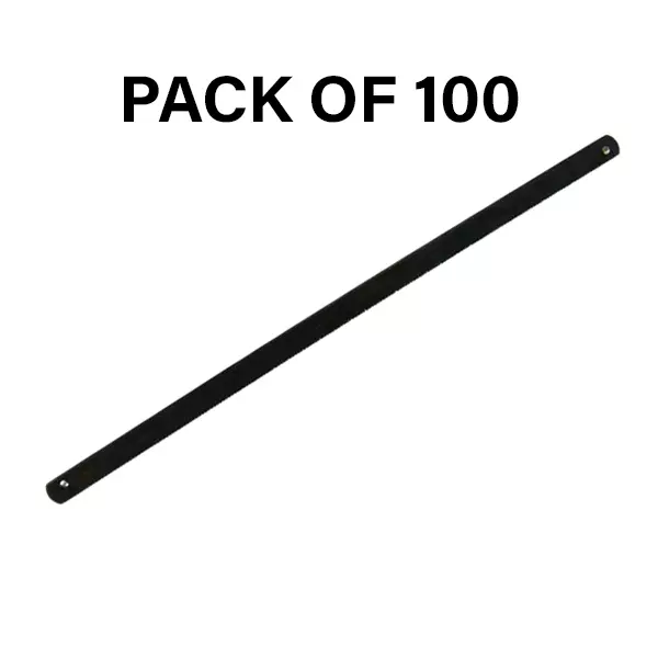 Crown Junior Hacksaw Blades 32 TPI Black Color 1 Inch (2.54 cm) Size C-62 for Industrial Use, (Pack of 100 Pcs)
