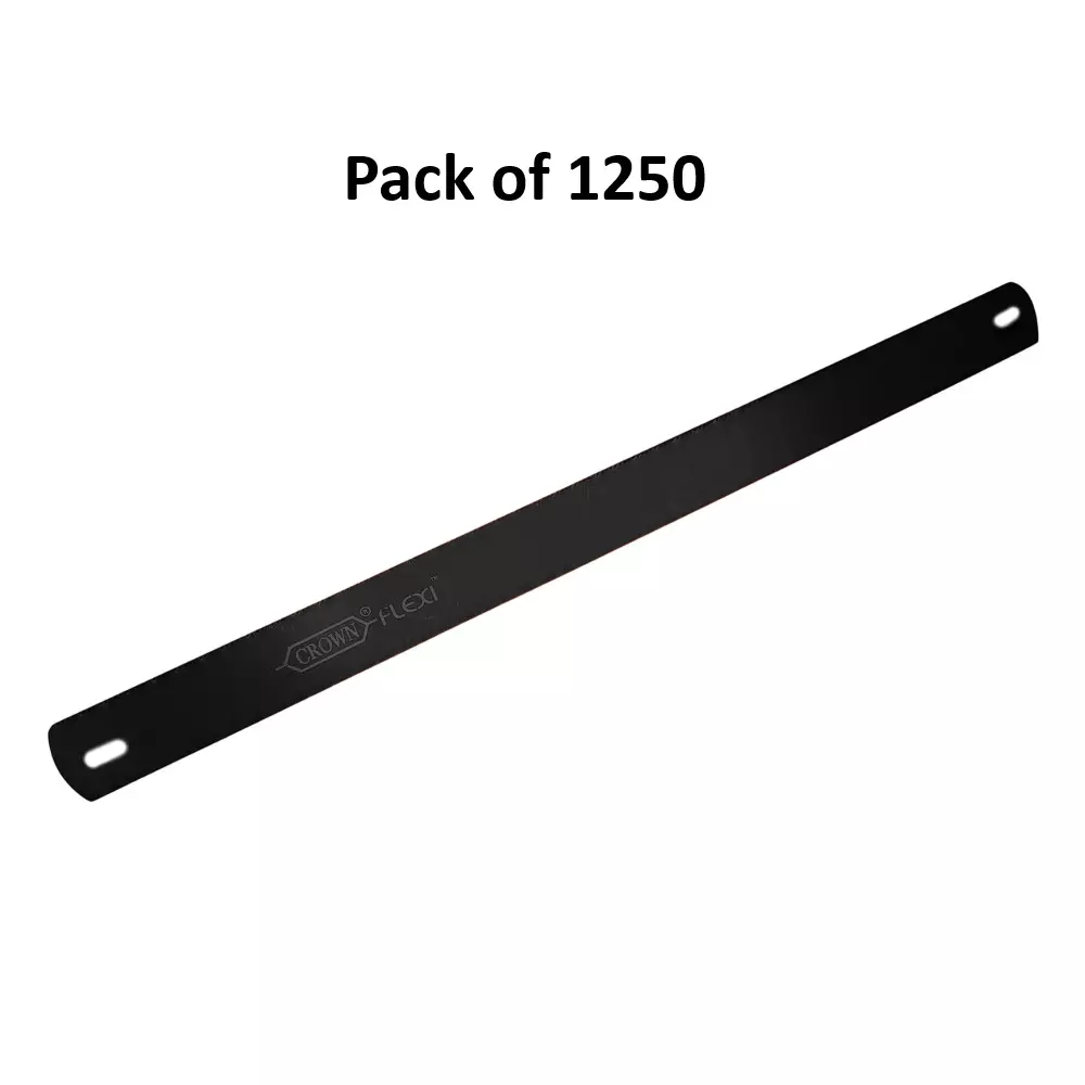Crown Eco Flexi Hacksaw Blades 18 TPI Black 1 Inch (2.54 cm) Size C-62 for Industrial Use, (Pack of 1250 Pcs)