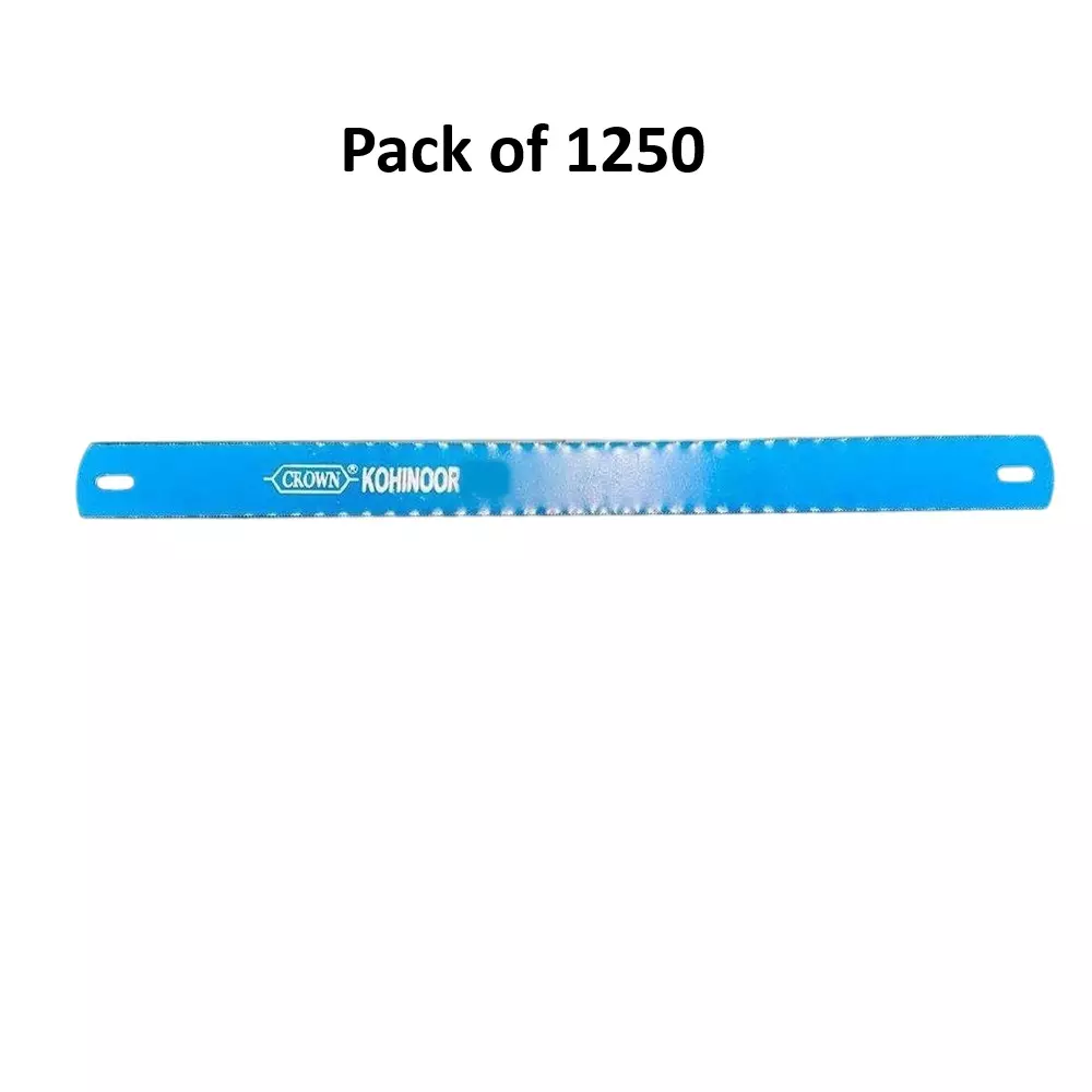 Crown Kohinoor Hacksaw Blades 14 TPI Blue 1 Inch (2.54 cm) Size C-62 for Industrial Use, (Pack of 1250 Pcs)