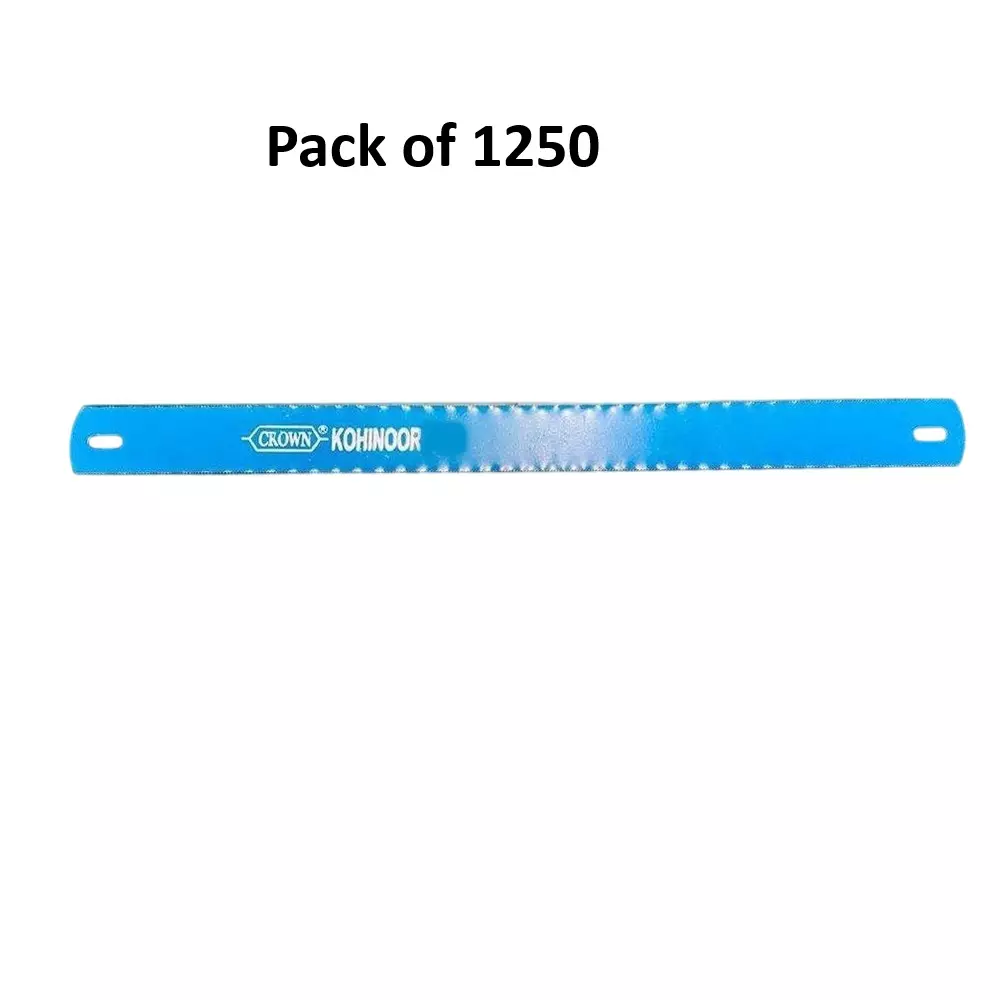 Crown Kohinoor Hacksaw Blades 18 TPI Blue 1 Inch (2.54 cm) Size C-62 for Industrial Use, (Pack of 1250 Pcs)