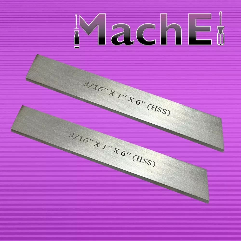 MachEl Hardened & Ground HSS Parting Tool Blades 3/16 inch (4.76 mm) x 1 inch (25.4 mm) x 6 inch (152 mm) (Set of 2 Pcs)