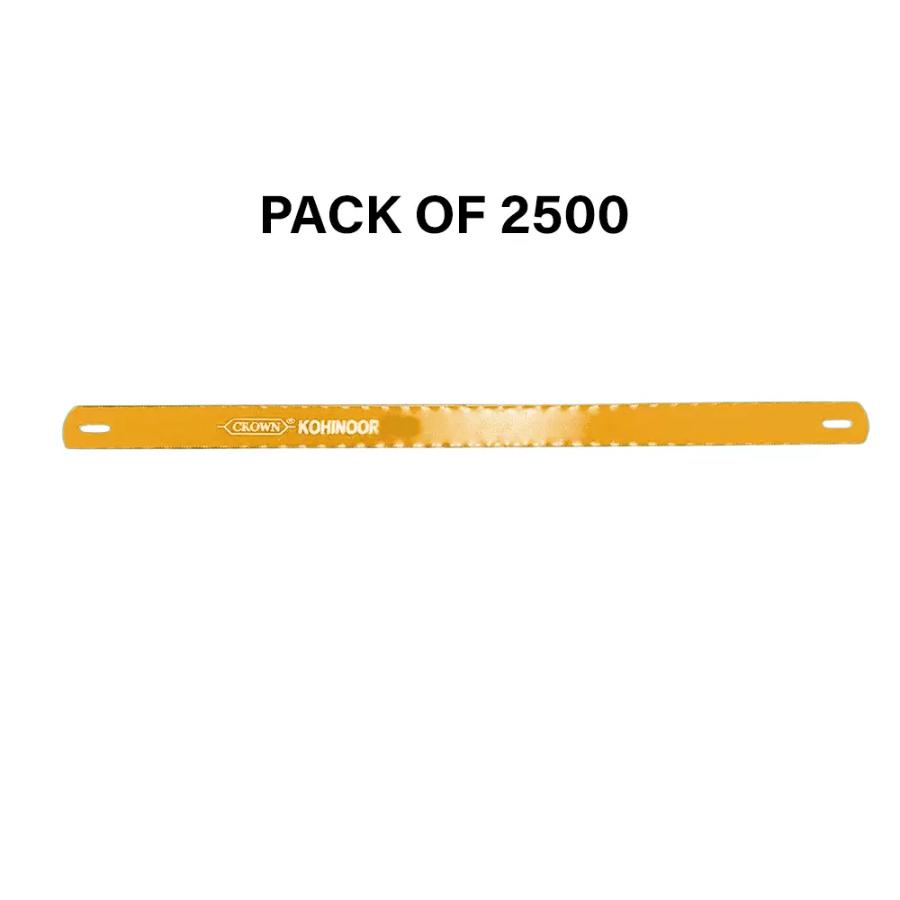 Crown Kohinoor Hacksaw Blades 24 TPI Orange Color 1/2 Inch (1.27 cm) Size C-62 for Industrial Use, (Pack of 2500 Pcs)