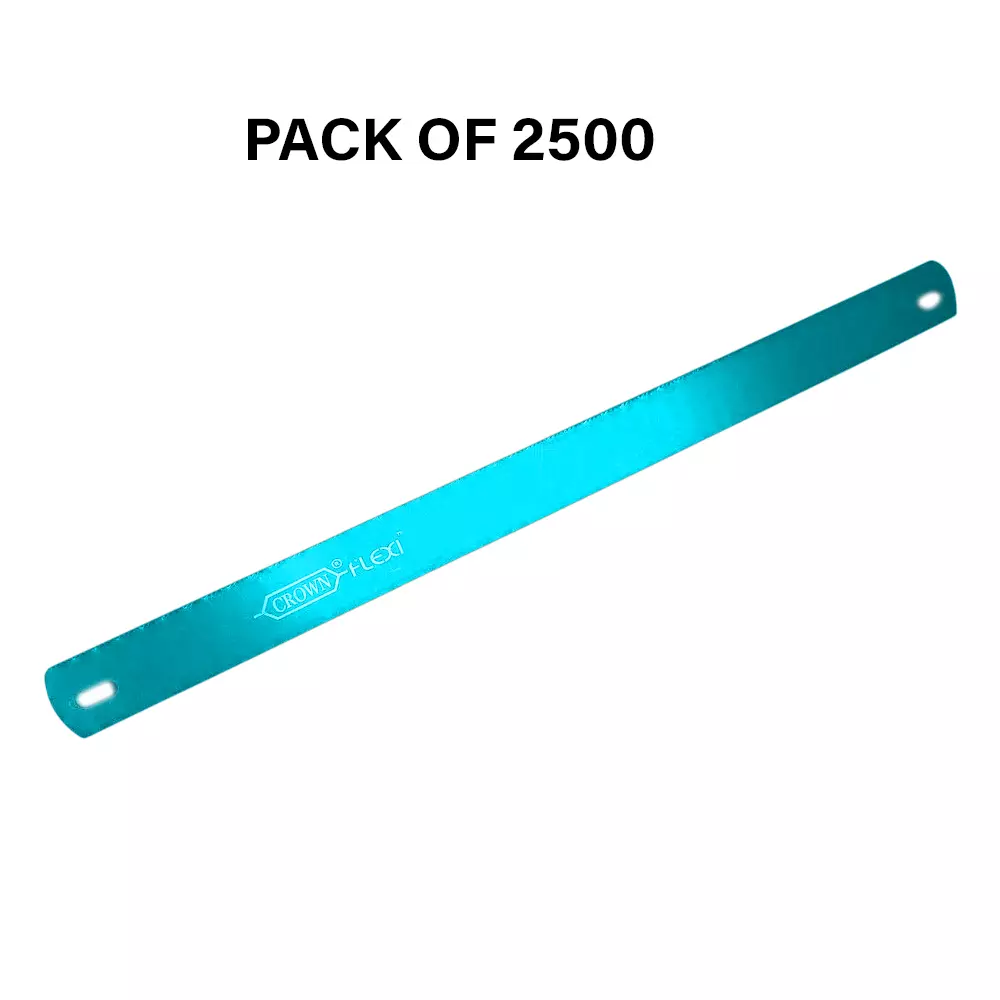 Crown Eco Flexi Hacksaw Blades 24 TPI Blue Color 1/2 Inch (1.27 cm) Size C-62 for Industrial Use, (Pack of 2500 Pcs)