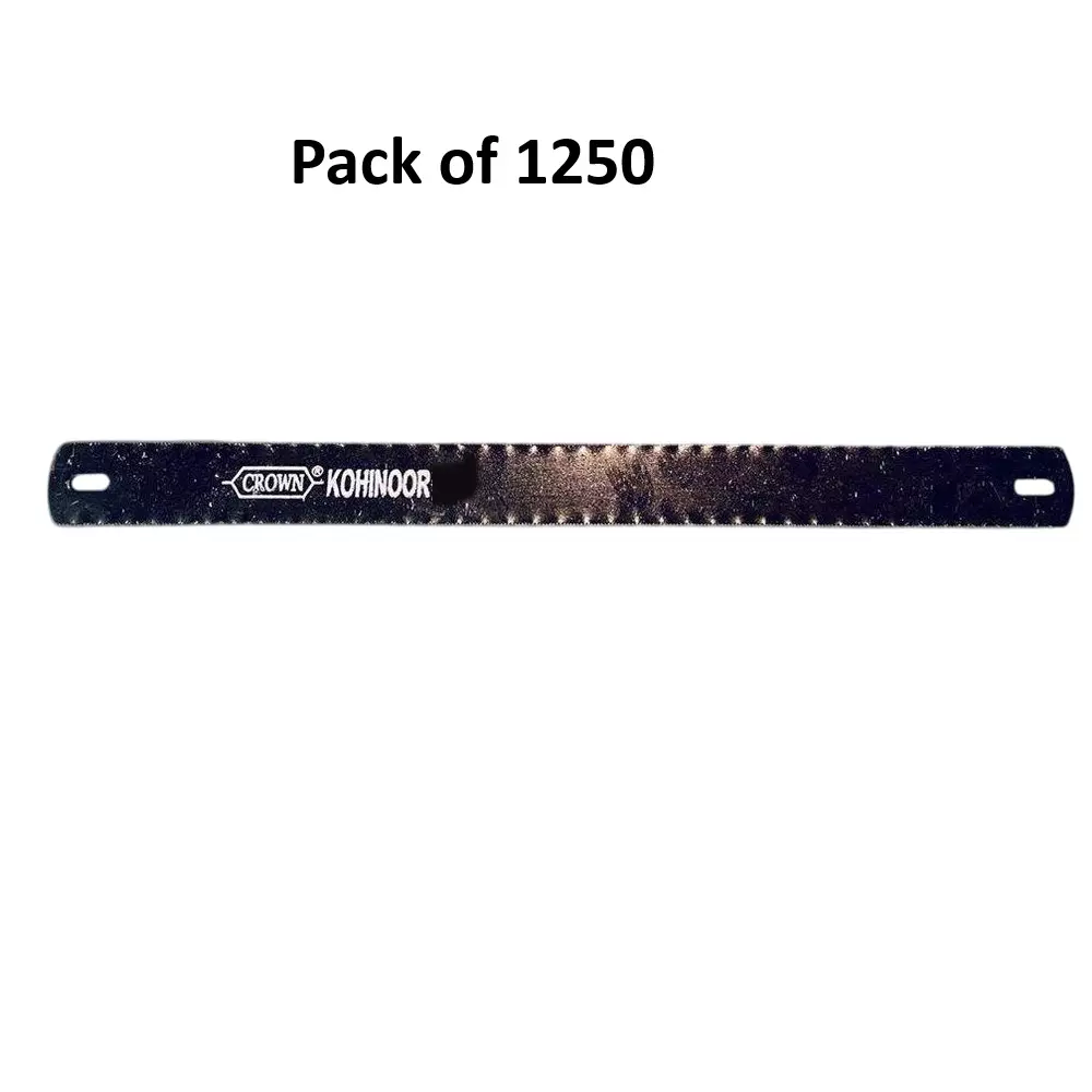 Crown Kohinoor Hacksaw Blades 14 TPI Black 1 Inch (2.54 cm) Size C-62 for Industrial Use, (Pack of 1250 Pcs)