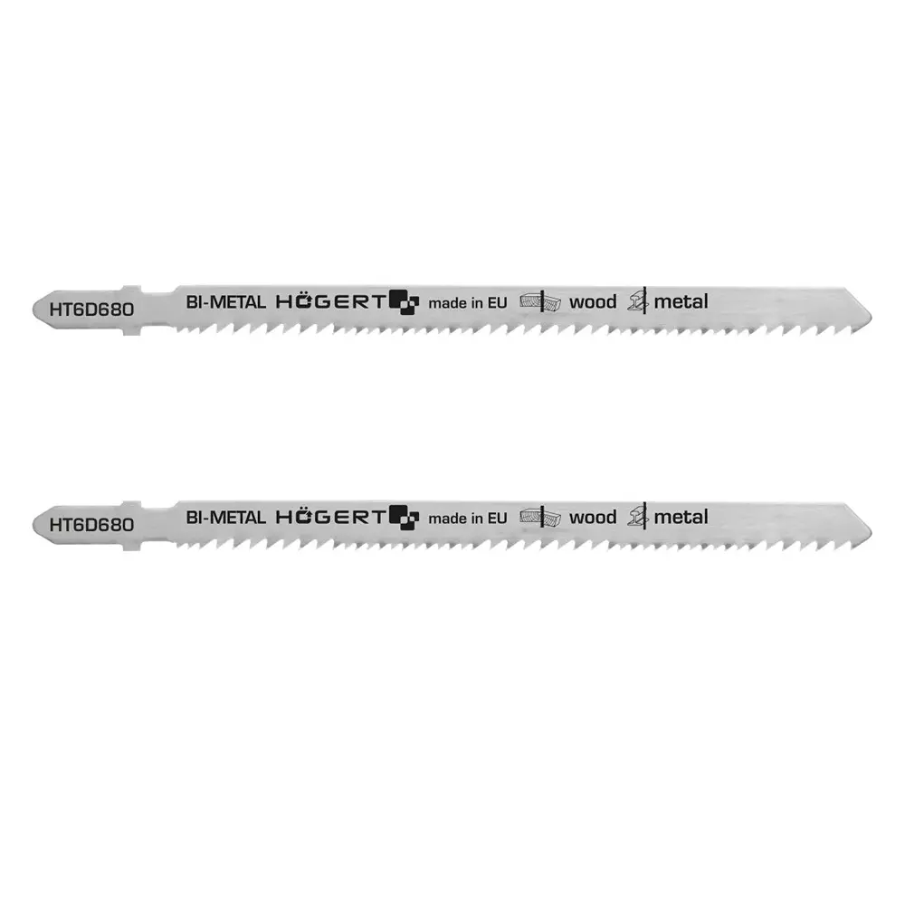 Hogert Technik Jig Saw Blade 110 mm Cutting Length and 132 mm Overall Length, HT6D680-2 (Pack of 2)