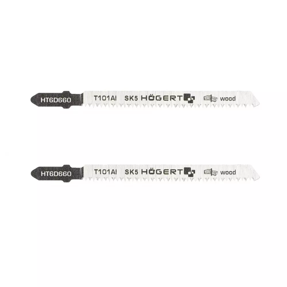 Hogert Technik Jig Saw Blade Clean Straight Line Cut 75 mm Cutting Length and 100 mm Overall Length, HT6D660-2 (Pack of 2)
