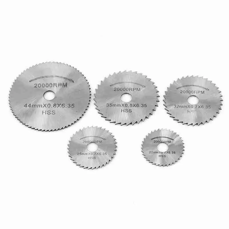 DY TOOLS Mini Wood Saw Blade Set High Speed Steel 22 to 44 mm Range (Pack of 6)