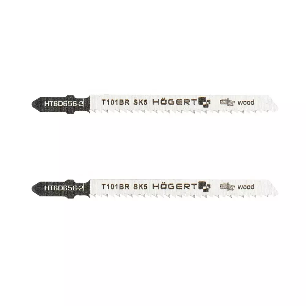 Hogert Technik Jig Saw Blade Clean Cut 75 mm Cutting Length and 100 mm Overall Length, HT6D656-2 (Pack of 2)