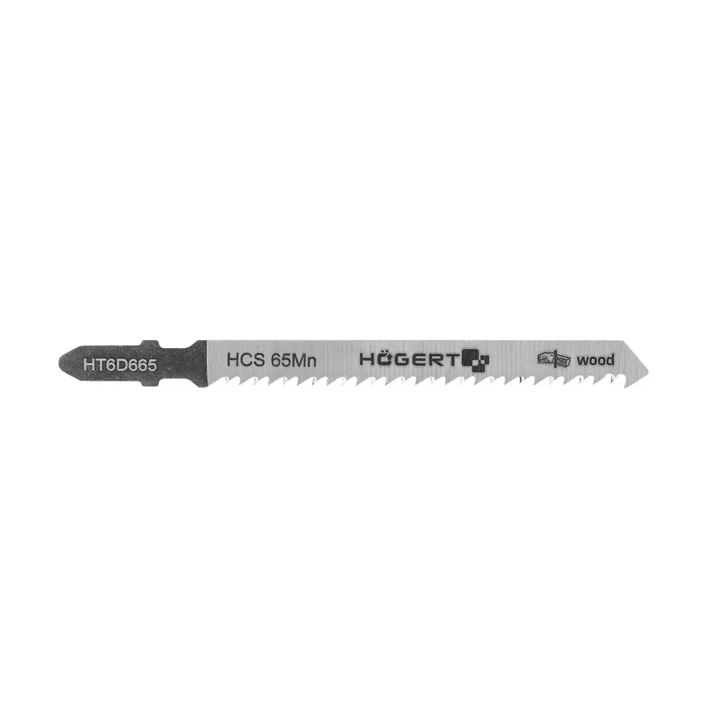 Hogert Technik Jig Saw Blade Clean Cut 75 mm Cutting Length and 100 mm Overall Length, HT6D665 (Pack of 5)