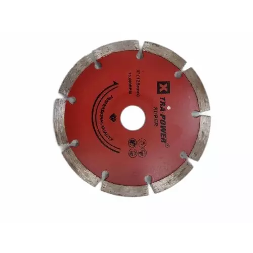 Xtra Power Marble Cutting Blade 5 inch (125 mm) Diameter x 20 mm Bore x 9 Segments and 15000 RPM Max. Speed