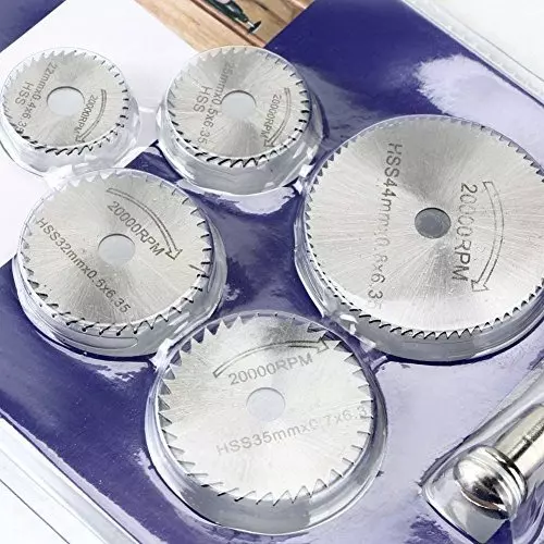 YADAV 6 Pcs HSS Mini Circular Saw Blade Set for Rotary Tool Cutting