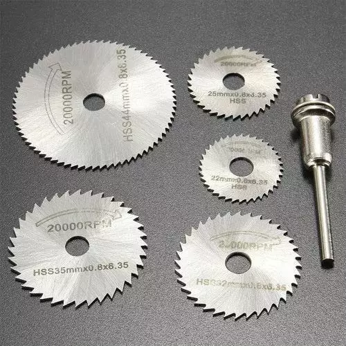 YADAV 6 Pcs HSS Mini Circular Saw Blade Set for Rotary Tool Cutting