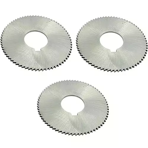 Buyohlic International Slitting Circular Saw Blade 76 mm x 1 inch (25.4 mm) Bore x 1 mm, 2 mm, 5 mm Thickness 72 TPI, 6U-PPW7-A2SE (Pack of 3)