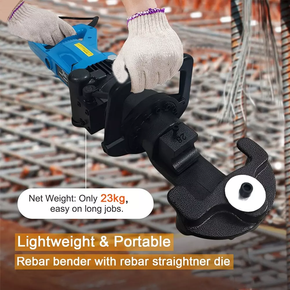 Voltz Hydraulic Rebar Bender & Straightener 2 kW Power Rating and 16 mm – 28 mm Dia. Bars, RB-28