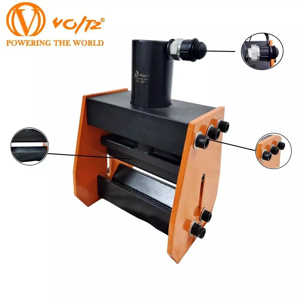 Voltz Hydraulic Copper Busbar Bender with CP-700 Hand Pump, 25 Ton Lifting Capacity and 12 mm Thickness, VBB-200
