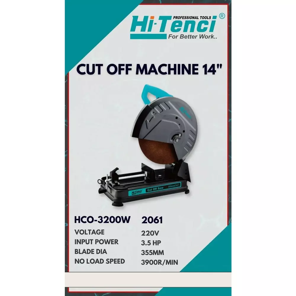 hi-tenci-35-hp-cut-off-machine-with-4000-rpm-no-load-speed-and-14-inch-355-mm-blade-diameter-hco--3200w-without-blade