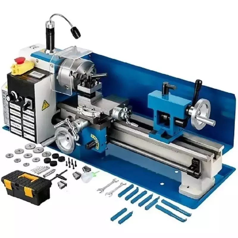 Buyohlic International CNC Mini Lathe Machine Bench Top Mount and Size 7x14 inch, NJ-4XF5-YJCS